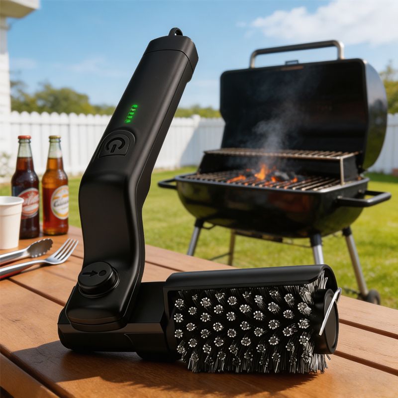 GrillWizz Lumin Crypt elektrische Grillbürste mit Zwei-Bürsten-System